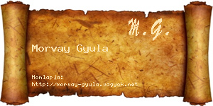 Morvay Gyula névjegykártya